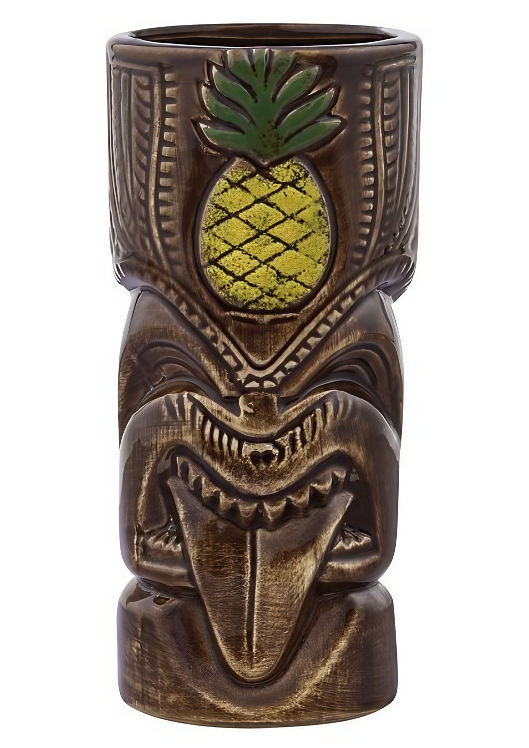 Taza, сopa de cóctel, vaso de cóctel - Anaface - Piña, cerámica, marrón, 550 ml