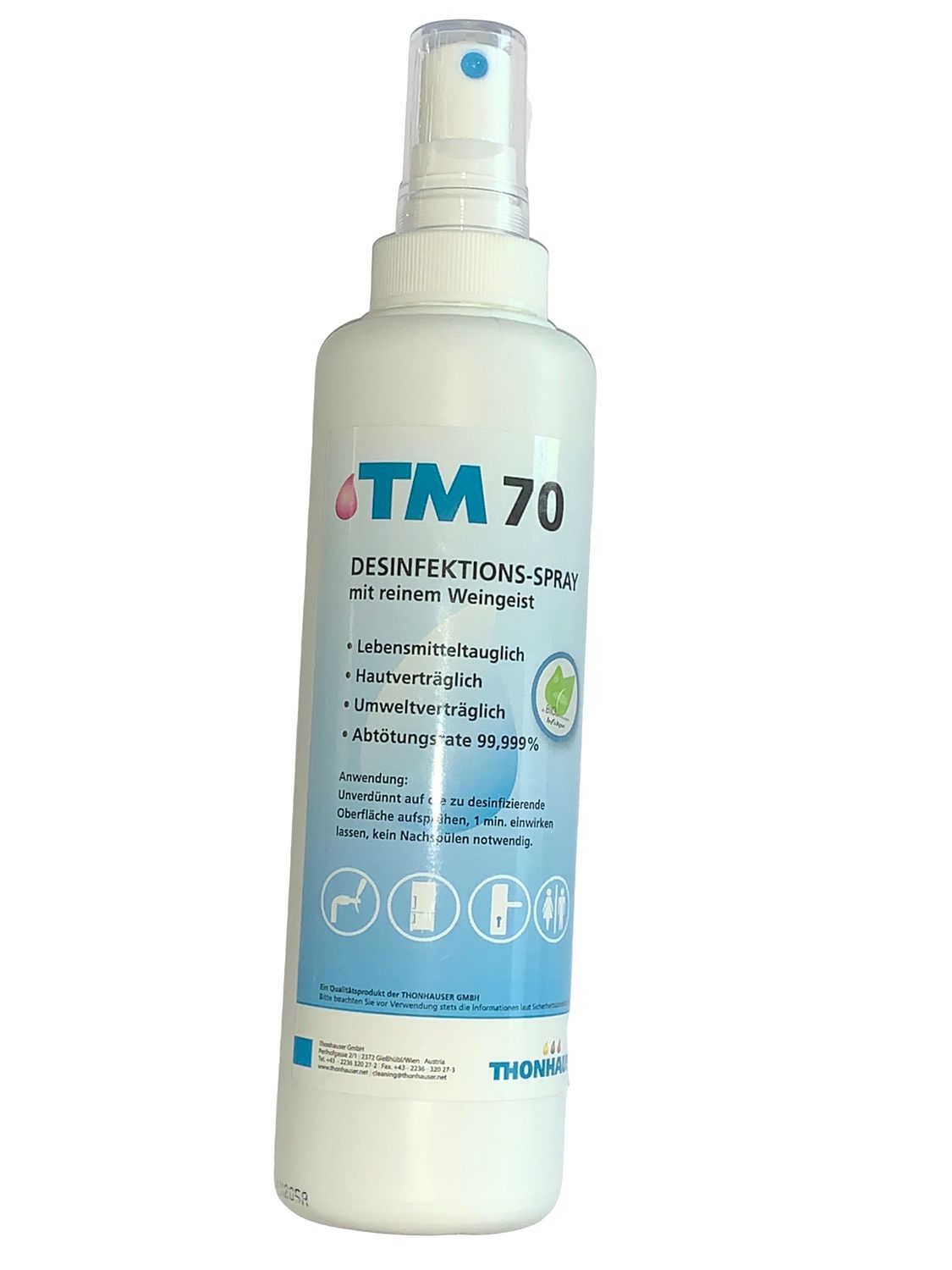 Desinfectante, higienizante, spray desinfectante - TM 70, 250 ml