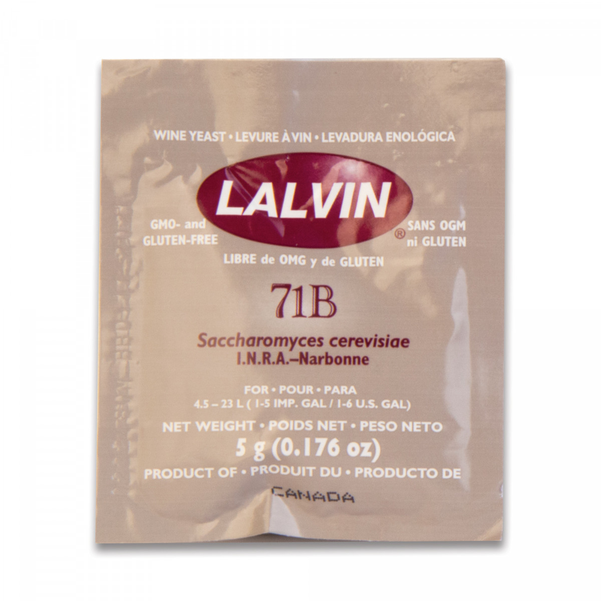 Levadura seca, levadura para vino 71B™ - Lalvin™ - 5g