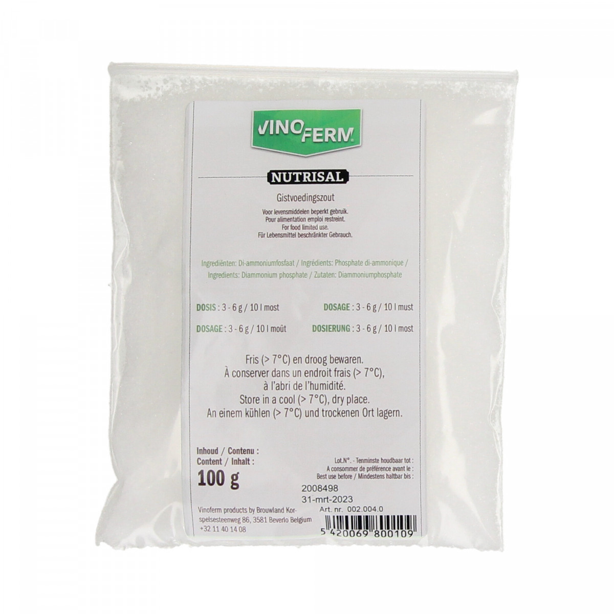 Levadura sal - Vinoferm nutrisal 100g