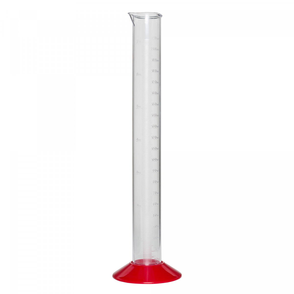 Cilindro graduado, tubo graduado, cilindro de medicion - Plástico, 210 ml