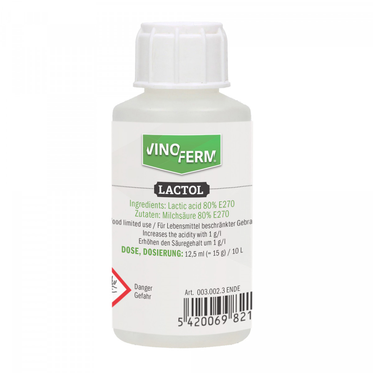 Ácido láctico 80% - VINOFERM Lactol 100ml ENDE