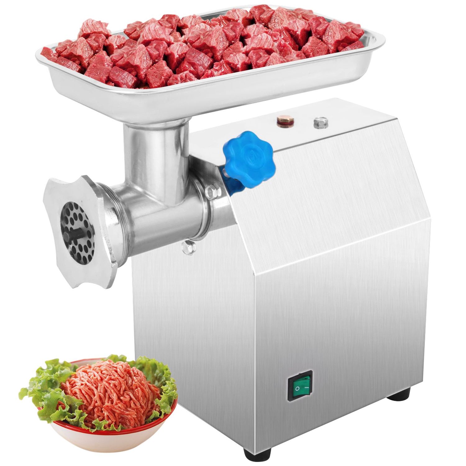 Picadora de carne, maquina de picar carne - Fleischwolf, 850 W, 122 kg/h, electrica, acero inoxidable
