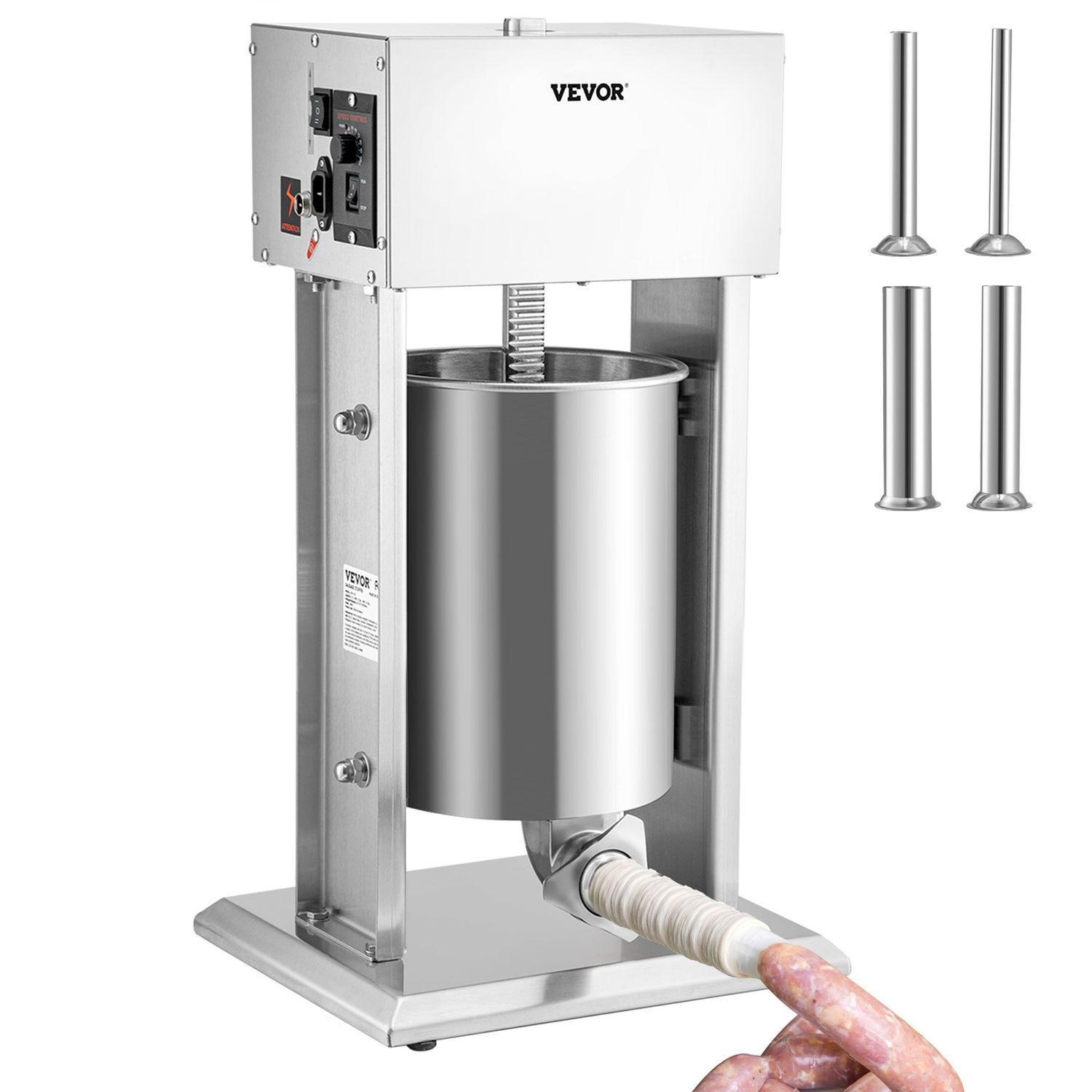 Embutidora, máquina de embutidos, maquina para hacer salchichas - eléctrico, 10L, acero inoxidable