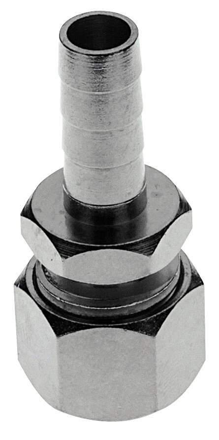 Racor de compresión para manguera de cerveza NW 7 mm, acero inoxidable