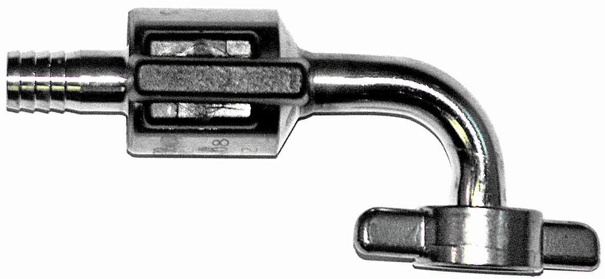 Grifo de cerveza, tirador de cerveza con compensador - curvado, acero inoxidable