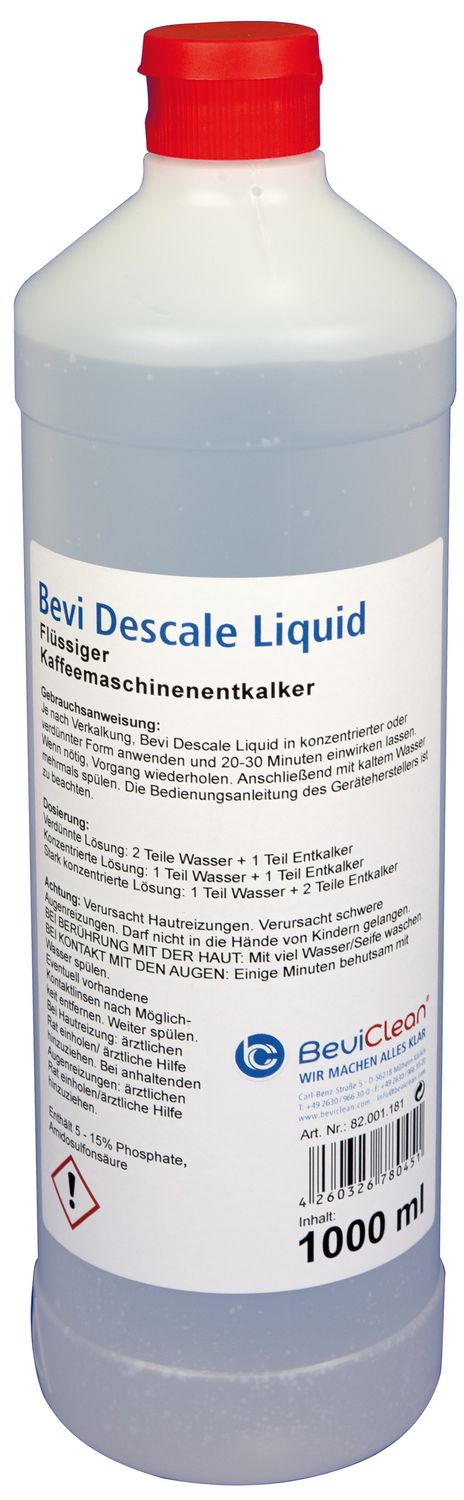 Descalcificador, desincrustante para cafeteras - Bevi Descale Liquid, 1 L
