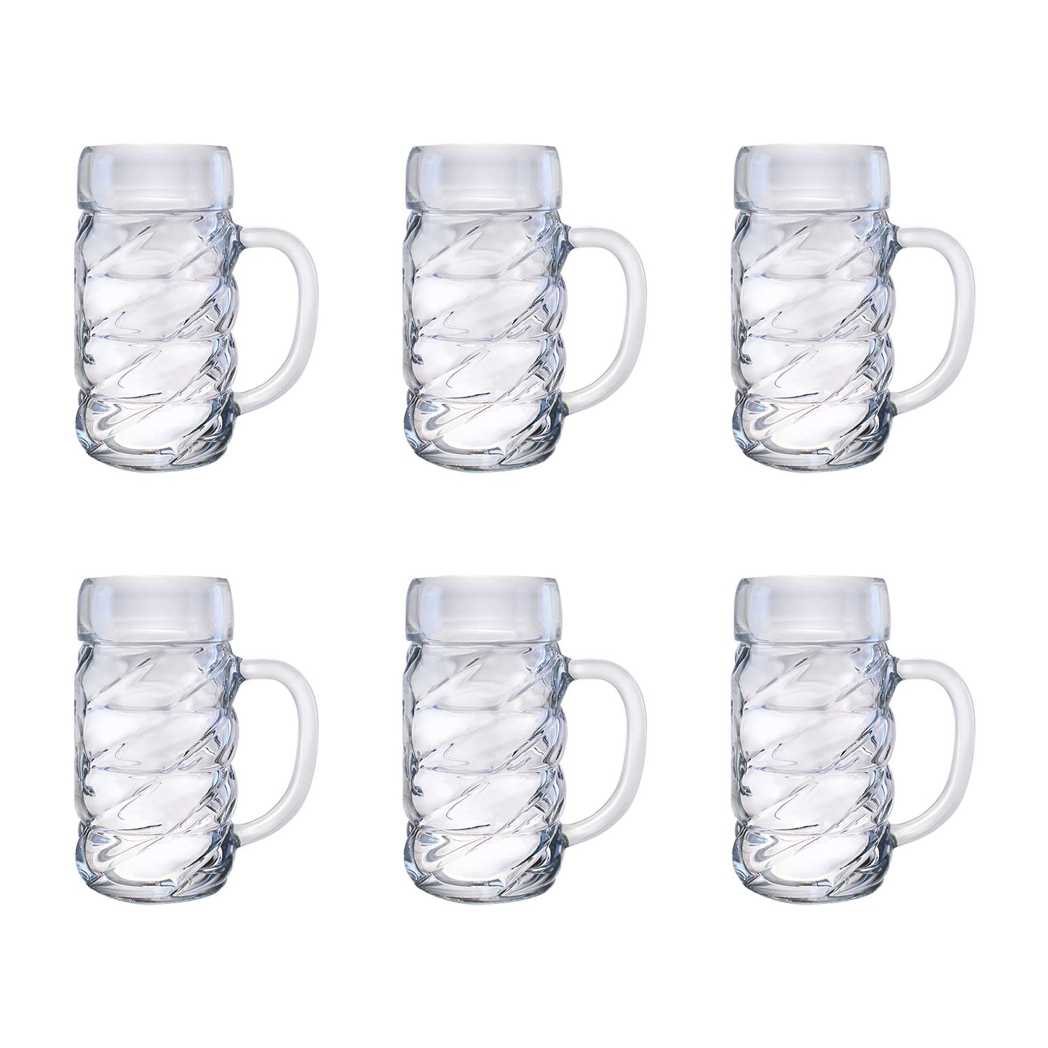 Jarra de cerveza, taza de cerveza - Juego de 6, Diamond, 0,5 L
