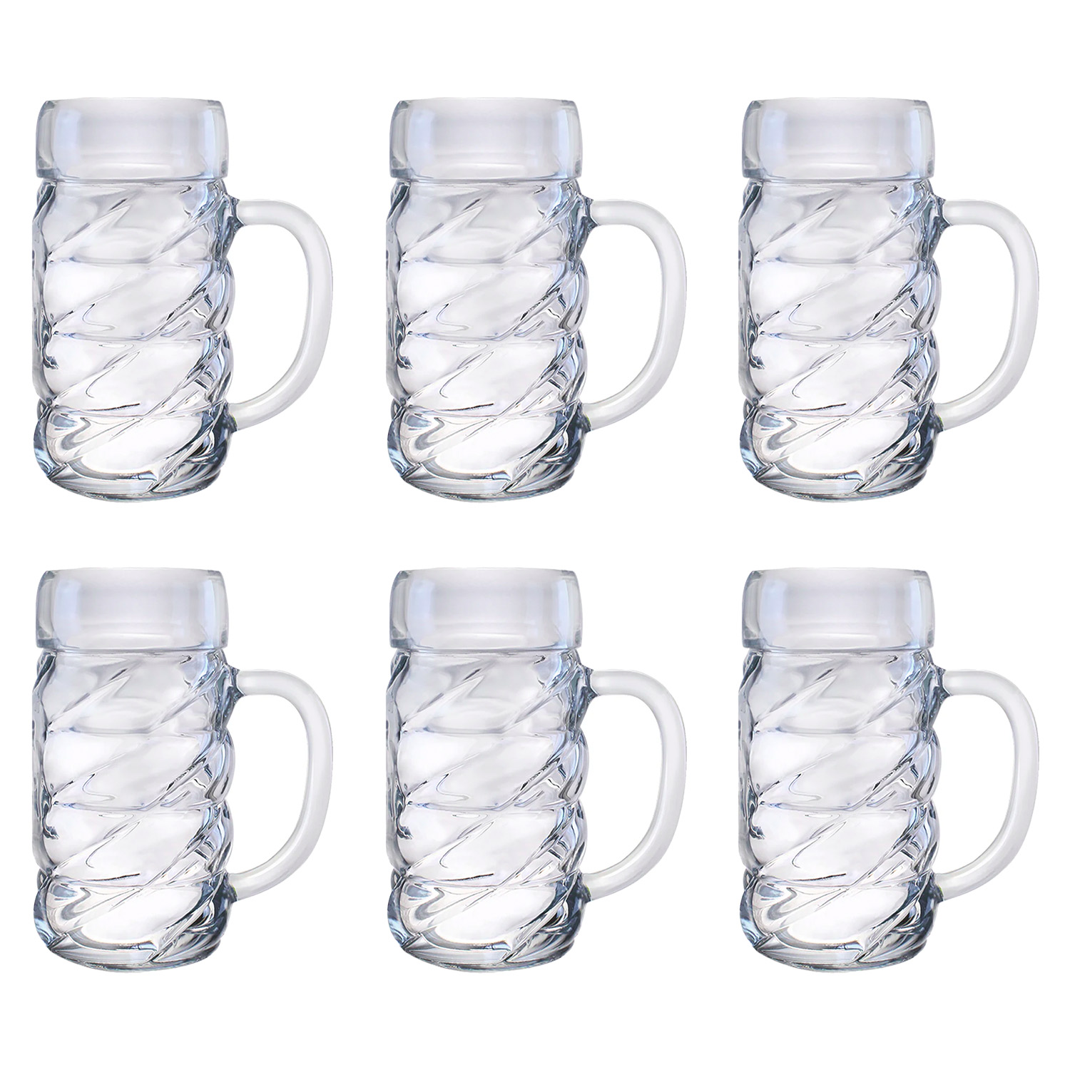 Jarra de cerveza, taza de cerveza - Juego de 6, Diamond, 1 L