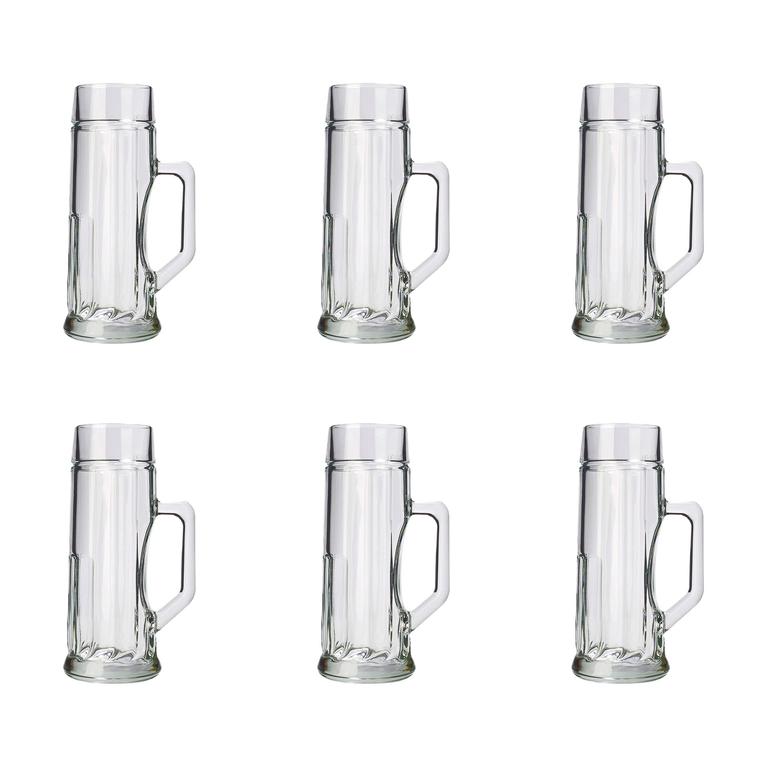 Jarra de cerveza, taza de cerveza - Juego de 6, Premium, acanalado, 0,3 L