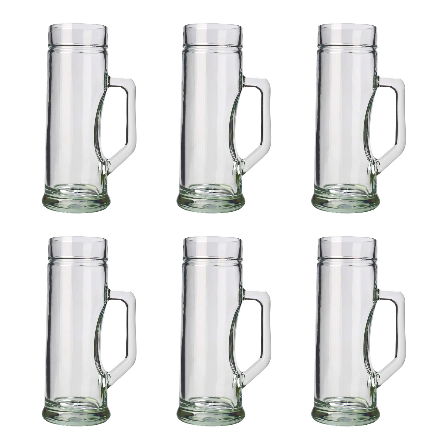 Jarra de cerveza, taza de cerveza - Juego de 6, Premium, lisa de gran tamaño, 0,5 L