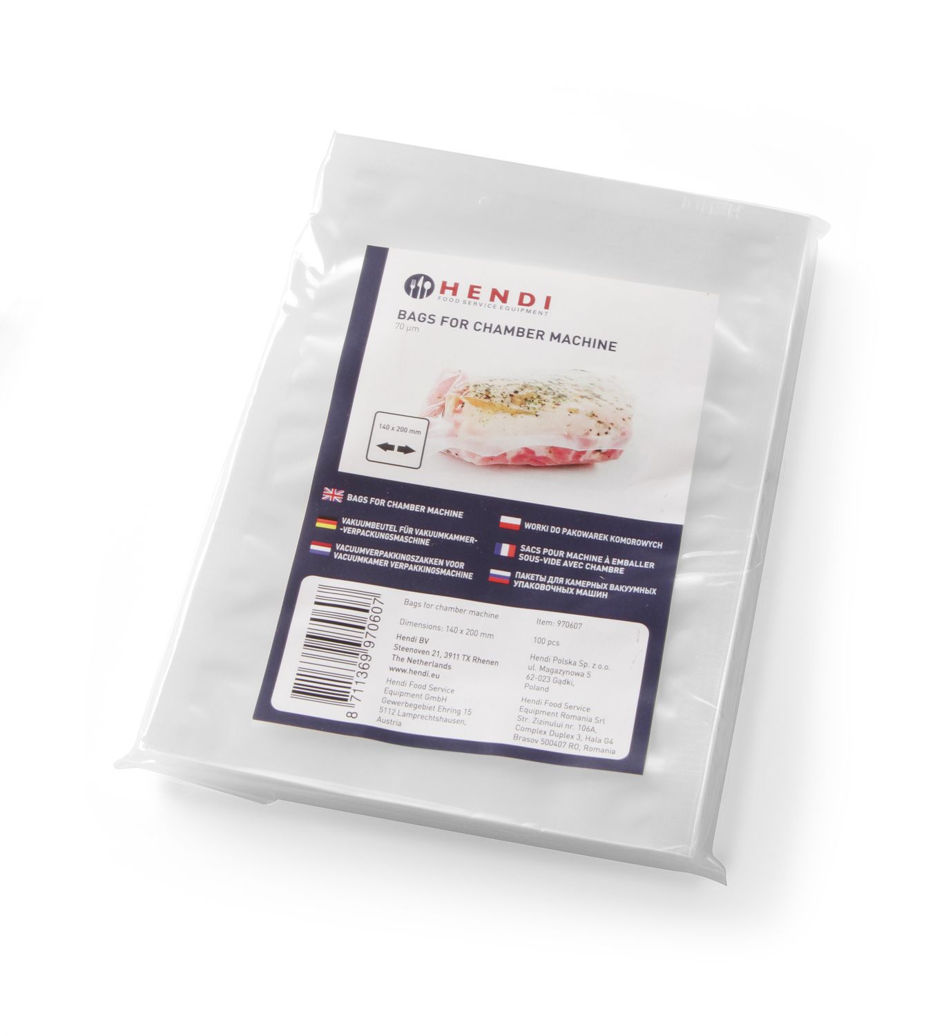 Bolsas vacio alimentos - 2 capas, para máquinas de cámara de vacío, 400x300 mm