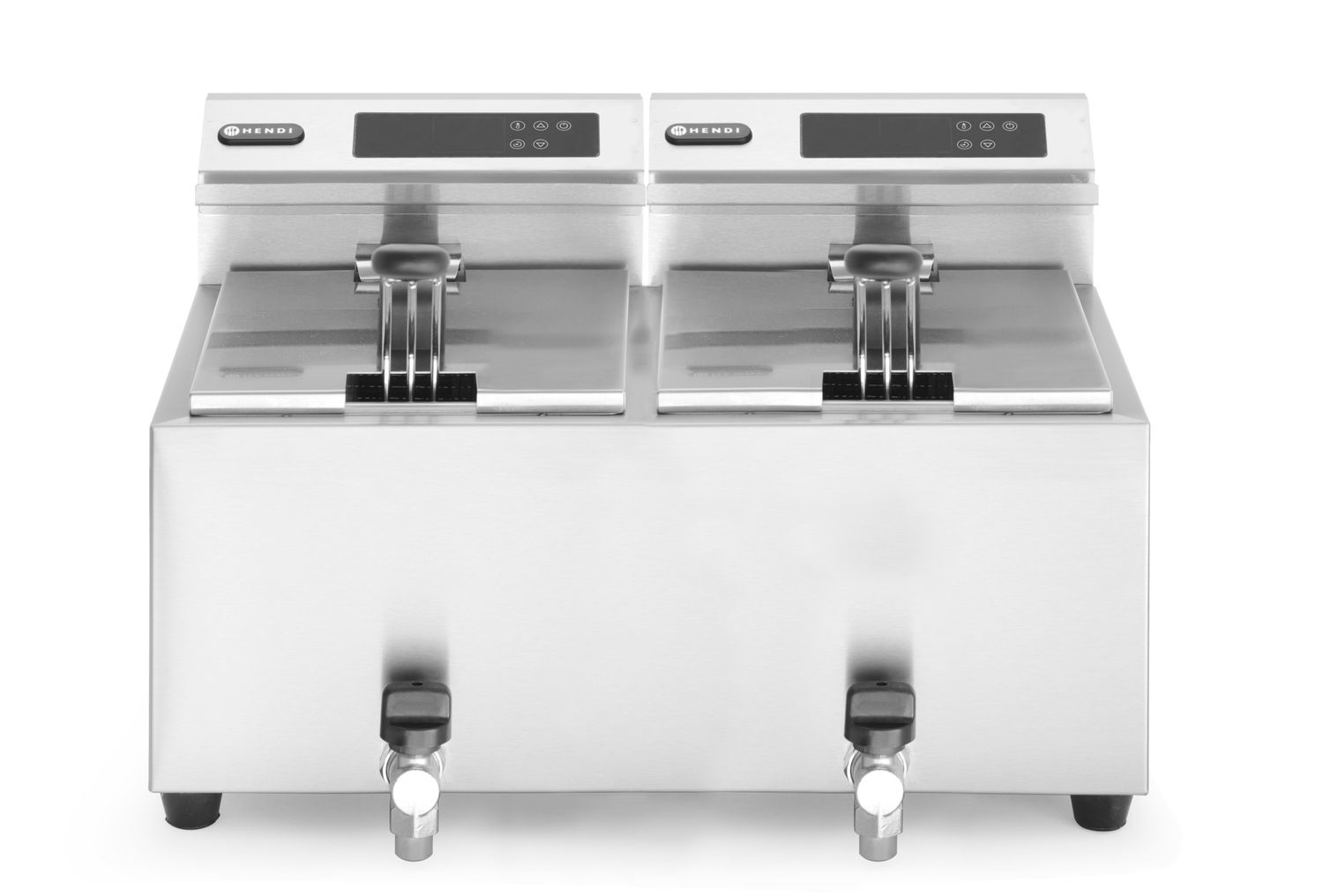 Freidora - con grifo de vaciado y capacidad 2 x 8 l