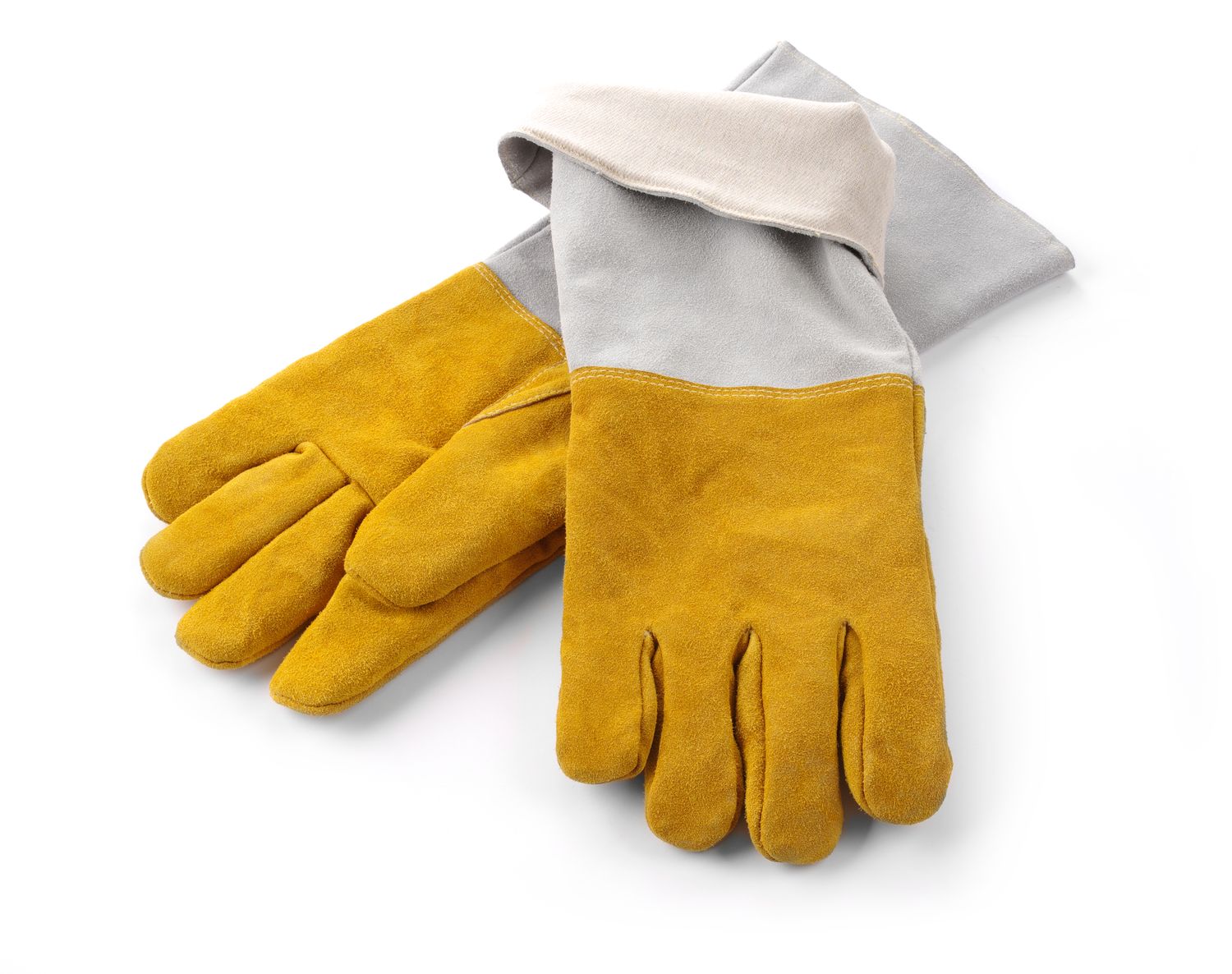 Guantes barbacoa - Piel de vacuno, hasta 250°C, Extra Larga