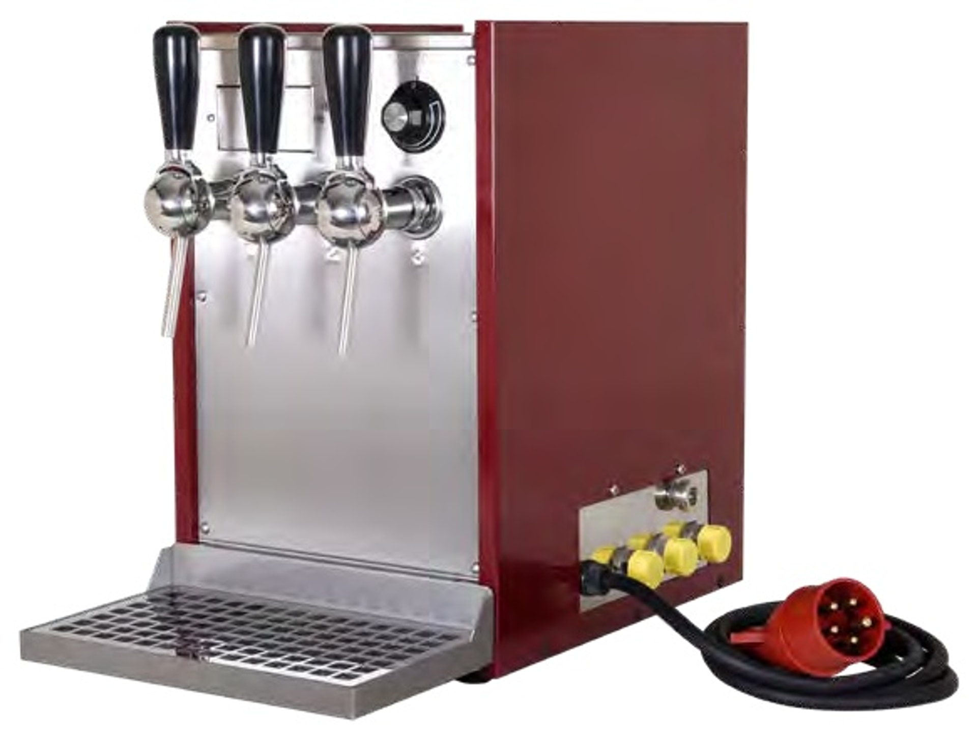 Dispensador de vino caliente, calentador de flujo de bebidas, 3 conductores con compresor de aire integrado, 9kW, carcasa de acero inoxidable