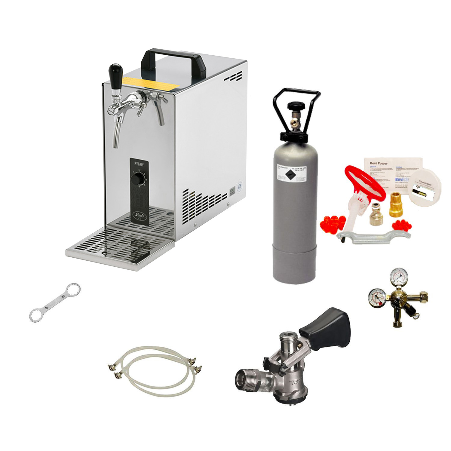 Juego completo Dispensador de cerveza, Máquina de cerveza - PYGMY 25 1 línea, 35 litros/h - Green Line